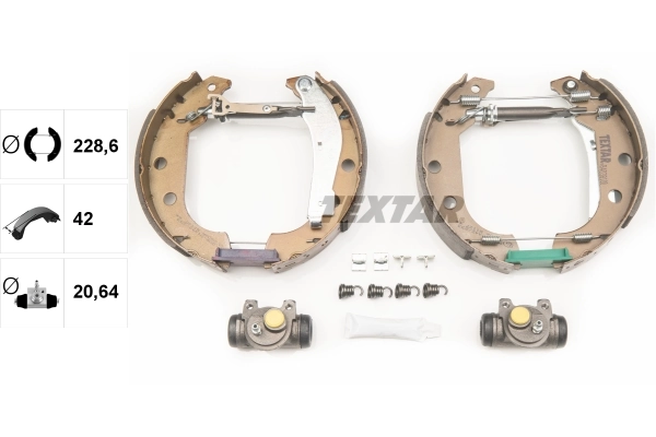 Jeu de mâchoires de frein TEXTAR 84038100