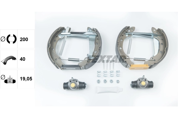 Jeu de mâchoires de frein TEXTAR 84018301