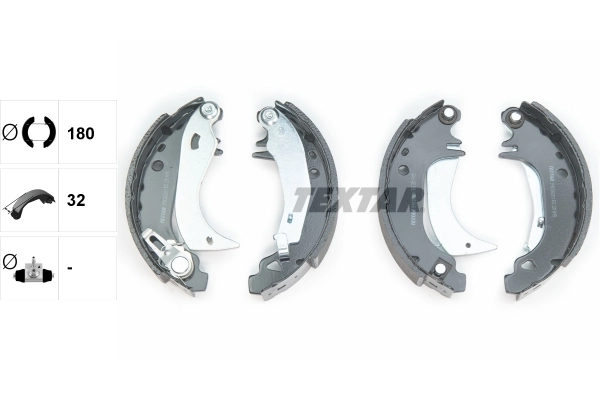 Jeu de mâchoires de frein TEXTAR 91038201