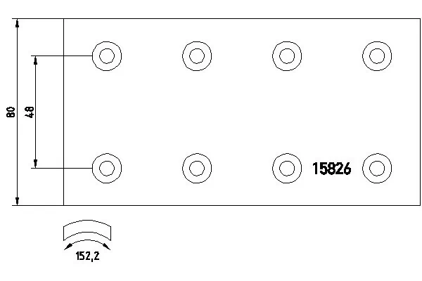Garniture de frein, frein à tambour TEXTAR 15826