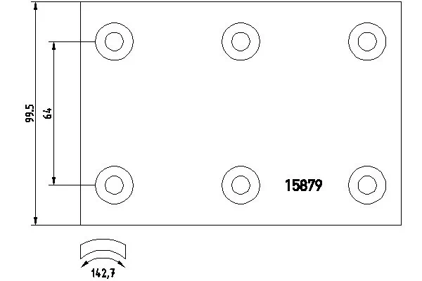 Garniture de frein, frein à tambour TEXTAR 15879