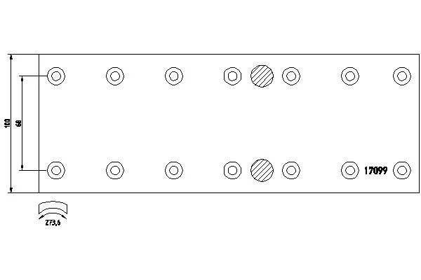 Garniture de frein, frein à tambour TEXTAR 17099