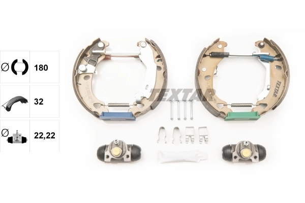 Jeu de mâchoires de frein TEXTAR 84049201