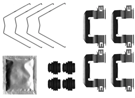 Kit d'accessoires, plaquette de frein a disque