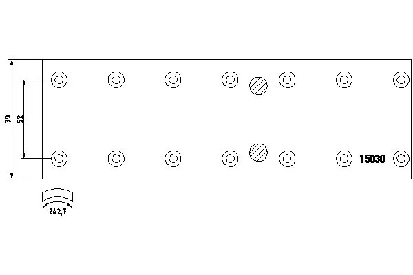 Garniture de frein, frein à tambour TEXTAR 15030