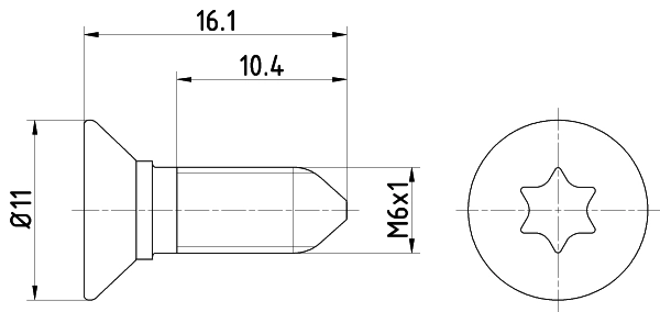 Bolt, brake disc
