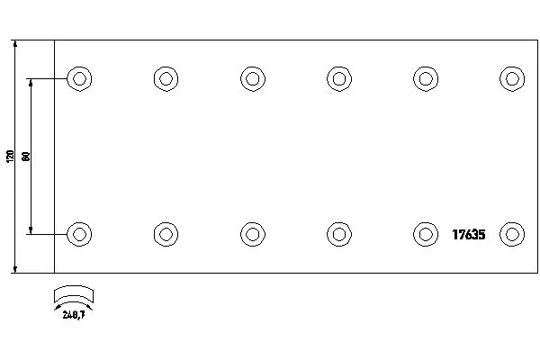 Garniture de frein, frein à tambour TEXTAR 17635