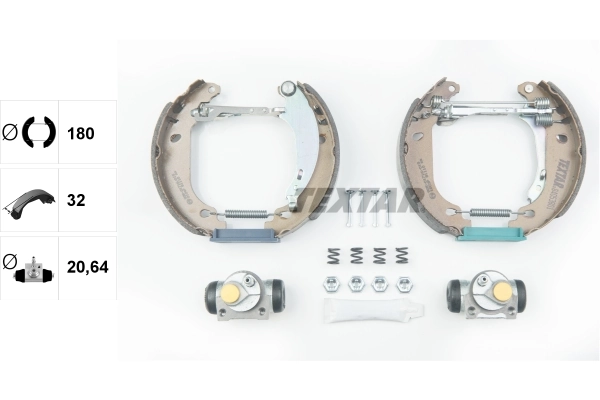 Jeu de mâchoires de frein TEXTAR 84053801