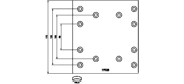 Garniture de frein, frein à tambour TEXTAR 19928
