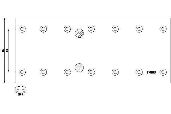Garniture de frein, frein à tambour TEXTAR 17088