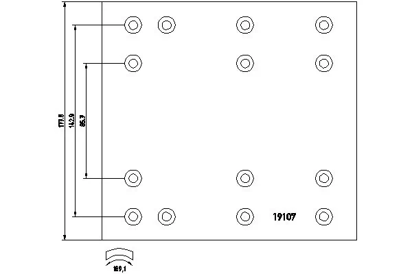 Garniture de frein, frein à tambour TEXTAR 19107
