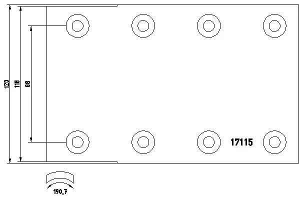 Garniture de frein, frein à tambour TEXTAR 17115