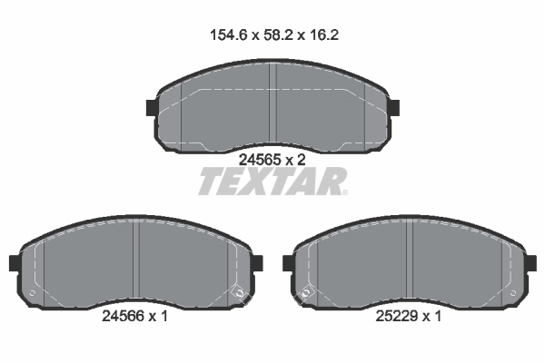 Kit de plaquettes de frein, frein à disque TEXTAR 2456501
