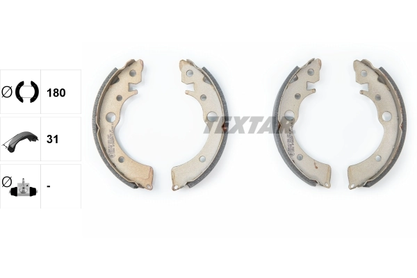 Jeu de mâchoires de frein TEXTAR 91034700