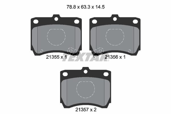 Kit de plaquettes de frein, frein à disque TEXTAR 2135501