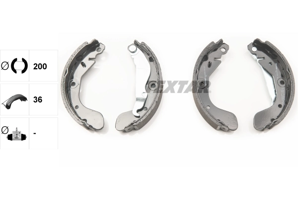 Jeu de mâchoires de frein TEXTAR 91079900