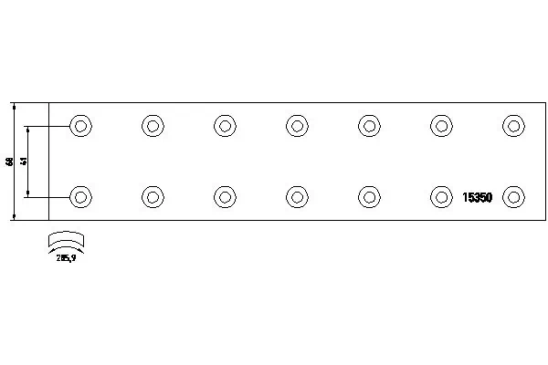 Garniture de frein, frein à tambour TEXTAR 15350