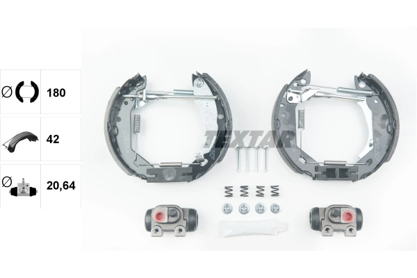 Jeu de mâchoires de frein TEXTAR 84031804