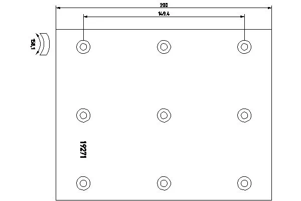 Garniture de frein, frein à tambour TEXTAR 19271
