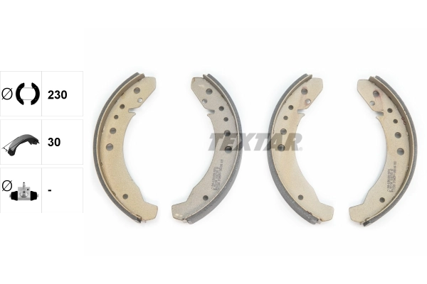 Jeu de mâchoires de frein TEXTAR 91007700