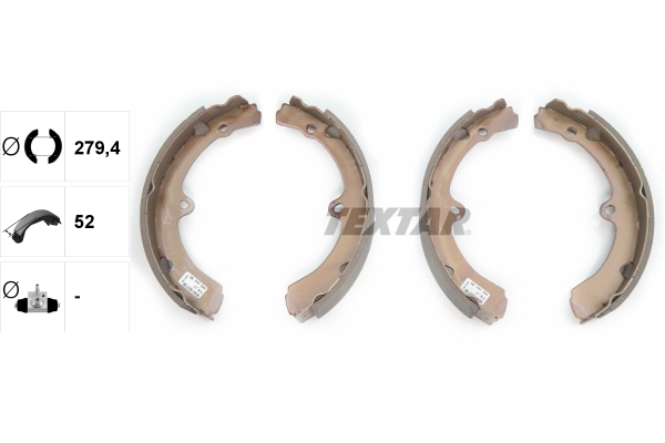 Jeu de mâchoires de frein TEXTAR 91051700