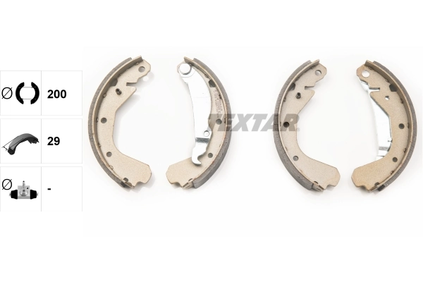 Jeu de mâchoires de frein TEXTAR 91033000