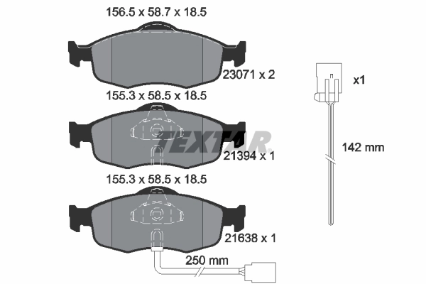 Kit de plaquettes de frein, frein a disque