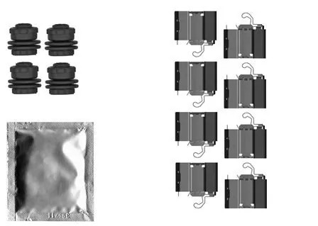 Kit d'accessoires, plaquette de frein a disque