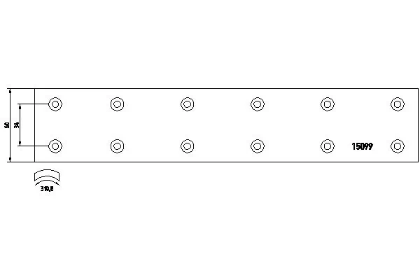 Garniture de frein, frein à tambour TEXTAR 15099