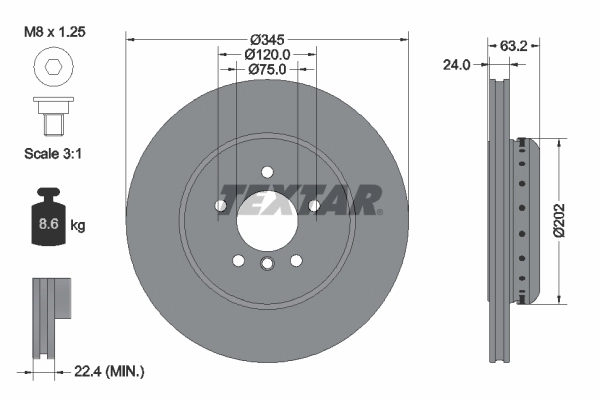 Disque de frein Textar