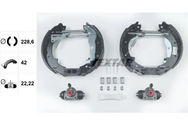 Jeu de mâchoires de frein TEXTAR 84030403
