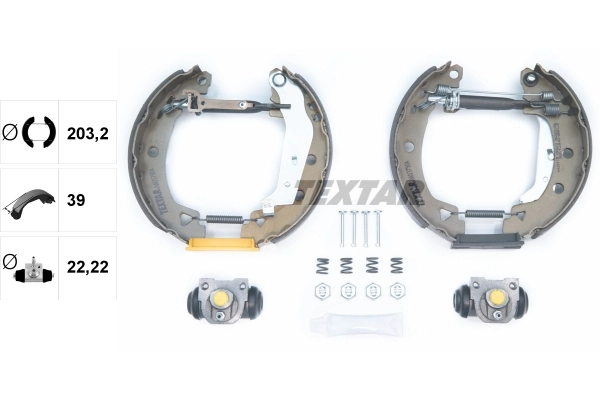 Jeu de mâchoires de frein TEXTAR 84037904