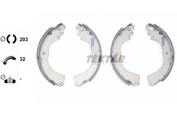 Jeu de mâchoires de frein TEXTAR 91078800