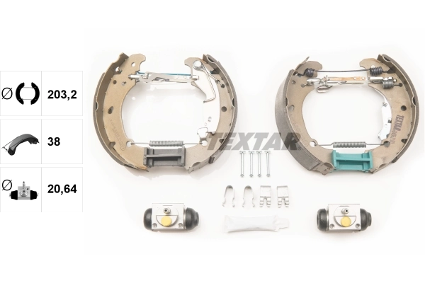 Jeu de mâchoires de frein TEXTAR 84061100