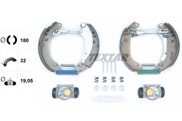 Jeu de mâchoires de frein TEXTAR 84053802