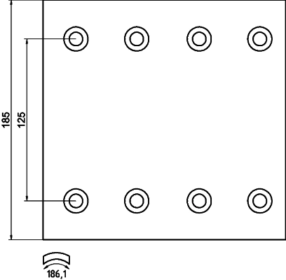Garniture de frein, frein à tambour TEXTAR 19246