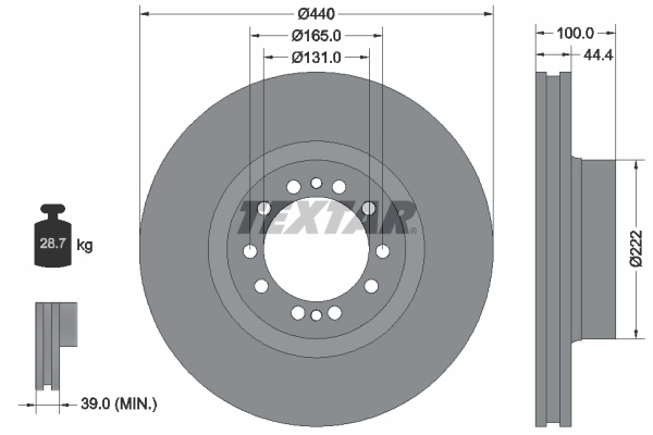 Disque de frein TEXTAR 93086000
