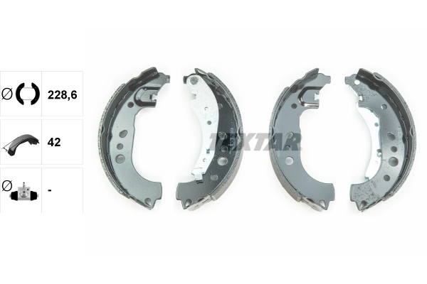 Jeu de mâchoires de frein TEXTAR 91081700