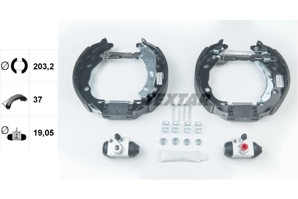 Jeu de mâchoires de frein TEXTAR 84061601