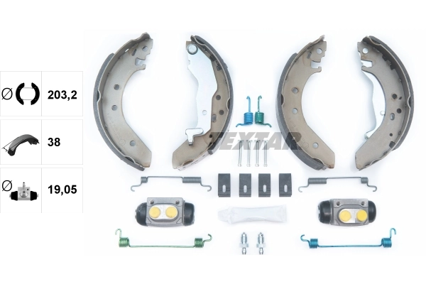 Jeu de mâchoires de frein TEXTAR 83043900