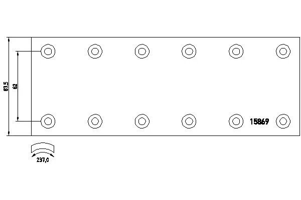 Garniture de frein, frein à tambour TEXTAR 15869