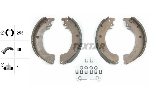 Jeu de mâchoires de frein TEXTAR 91064300