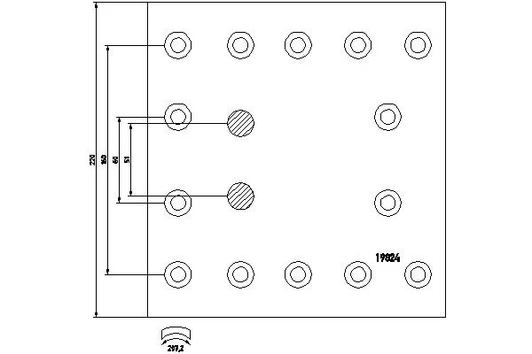 Garniture de frein, frein à tambour TEXTAR 19824