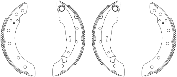 Jeu de mâchoires de frein TEXTAR 83048007