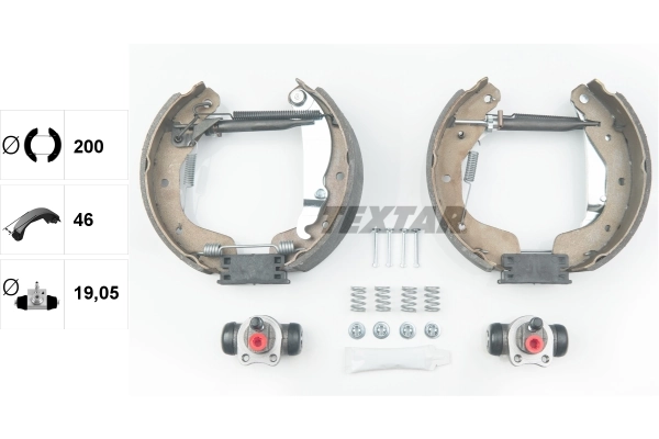 Jeu de mâchoires de frein TEXTAR 84058200