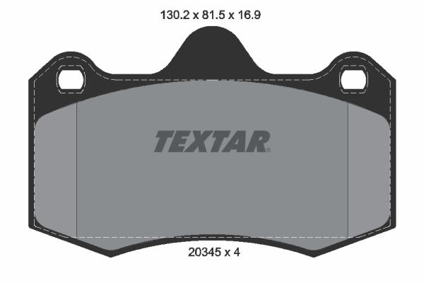 Kit de plaquettes de frein, frein à disque TEXTAR 2034501