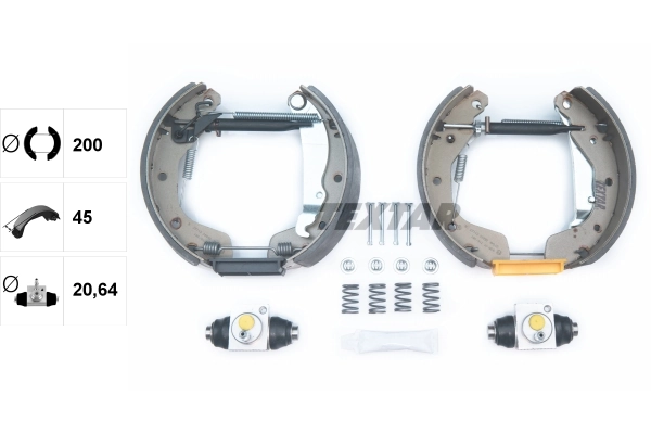 Jeu de mâchoires de frein TEXTAR 84044902