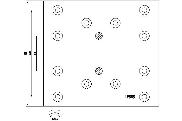 Garniture de frein, frein à tambour TEXTAR 19555