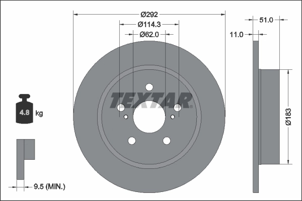 TARCZA HAM. TOYOTA T. C-HR 1,2-2,0 HYBRID 16-