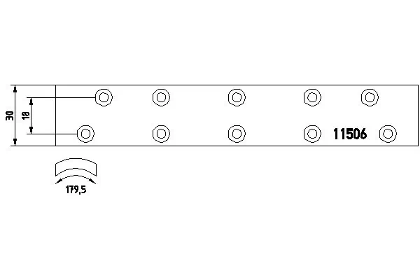 Garniture de frein, frein à tambour TEXTAR 11506